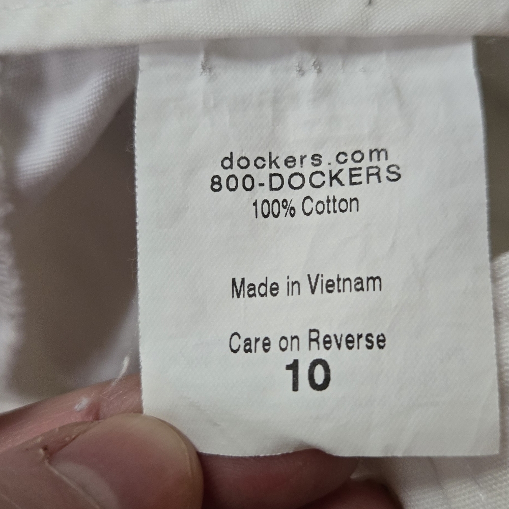 Dockers Womens White Capri/peddle Pushers Sz10 - Picture 9 of 9